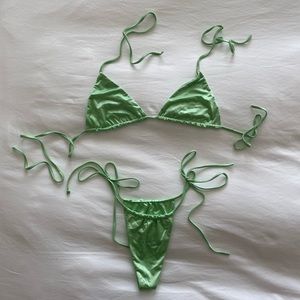 Frankie’s Tia String Satin Bikini set